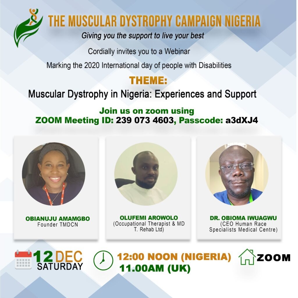 WEBINAR – Muscular Dystrophy in Nigeria: Experiences and Support